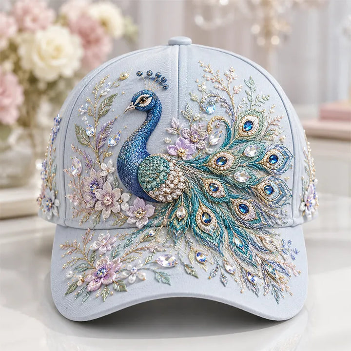 Arlena - Mütze mit Pferdemotiv und floralen Akzenten