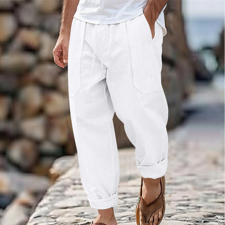 Halston - Relaxed-Fit-Hose aus Leinenmischung