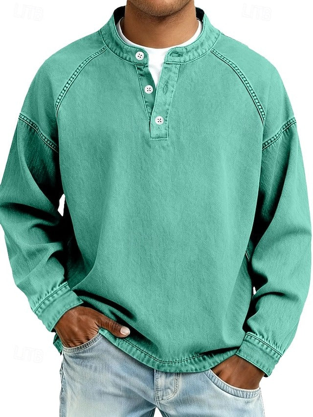 Calor - Soft-Touch-Henleyshirt