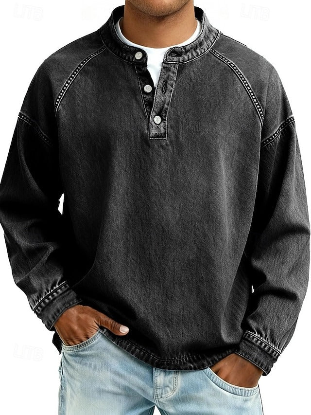 Calor - Soft-Touch-Henleyshirt
