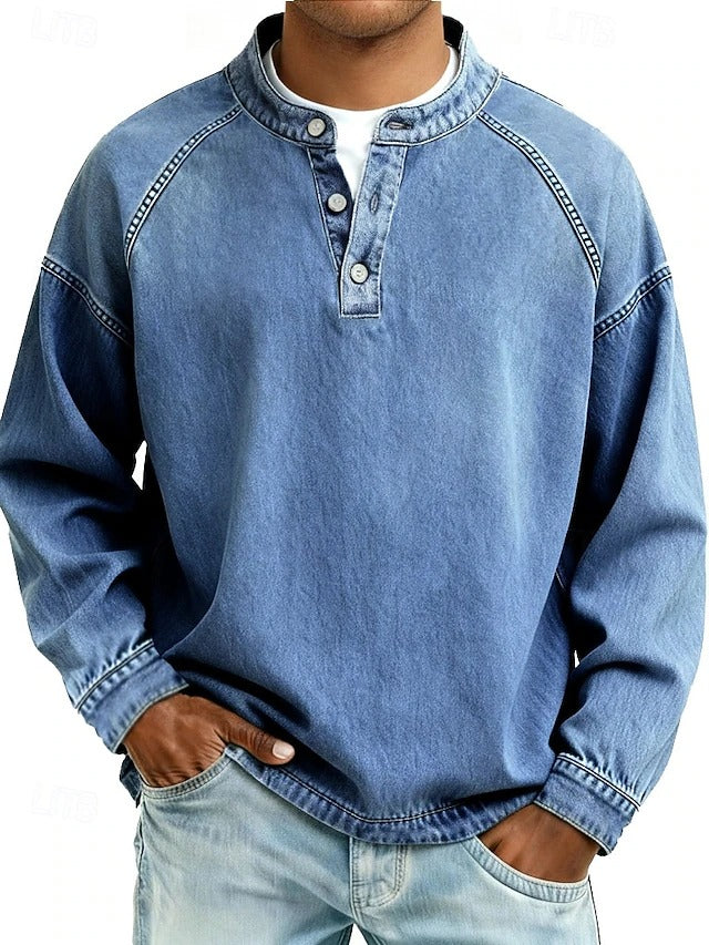 Calor - Soft-Touch-Henleyshirt