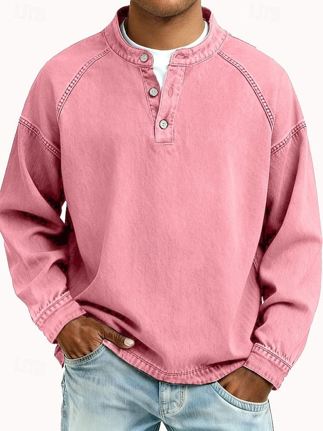 Calor - Soft-Touch-Henleyshirt
