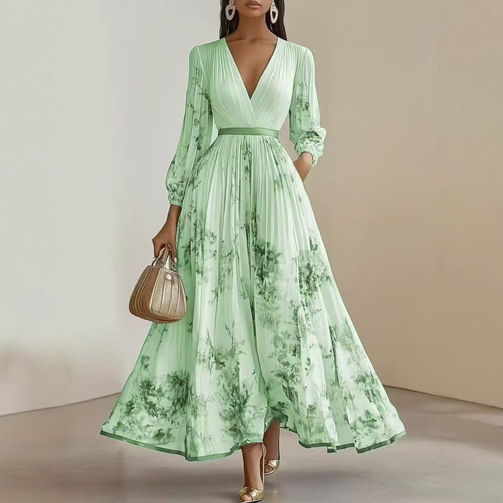 Nadia - Florales plissiertes Midikleid