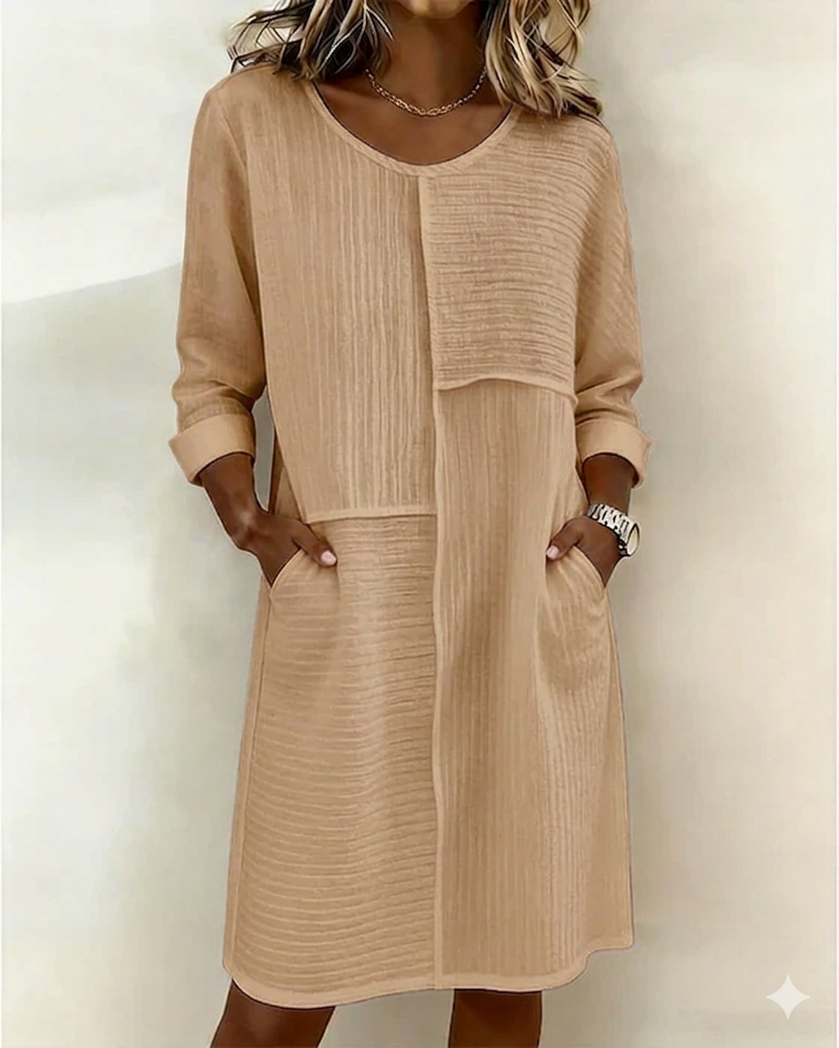 Taryn - Langarm-Shiftkleid mit Softtouch