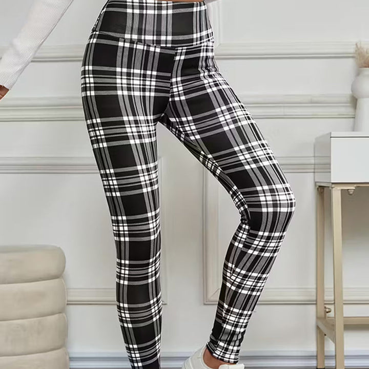 Estelyn - Klassische karierte Stretch-Leggings