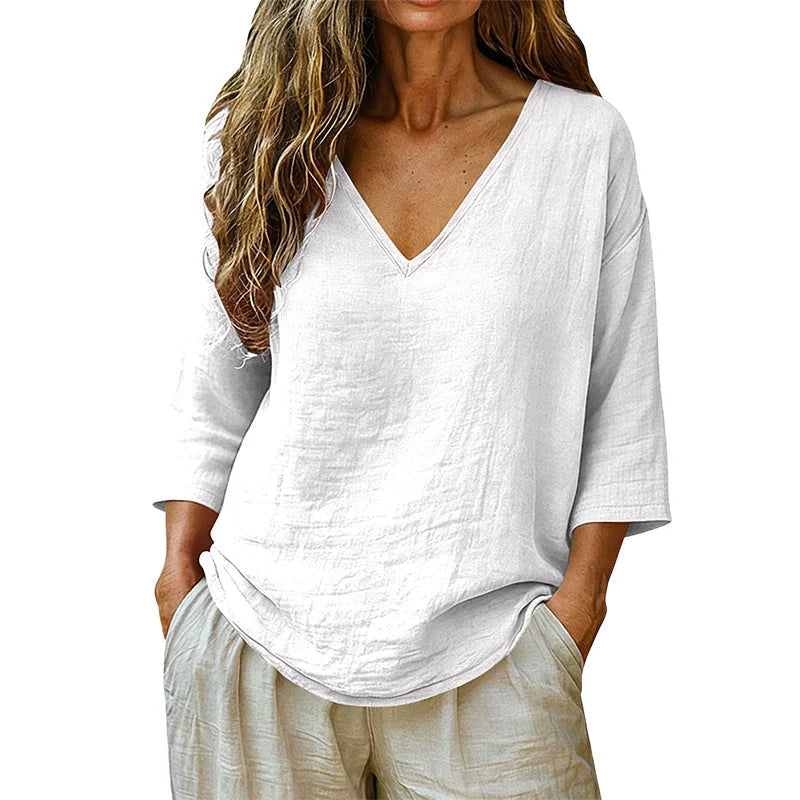 Rhianna - Elegante Bluse mit V-Ausschnitt