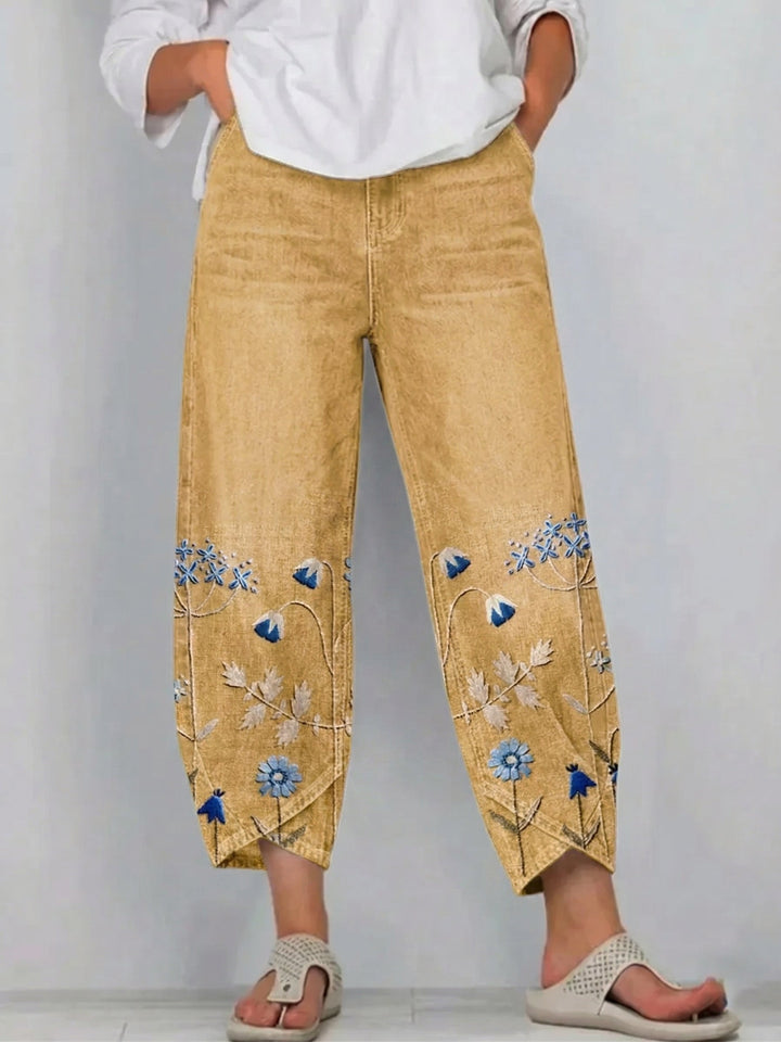Giada - Bedruckte Relaxed-Fit-Jeans
