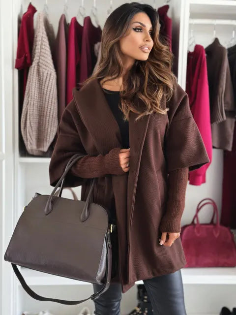 Esteliane - Lässig geschnittener Cardigan mit Cape-Ärmeln