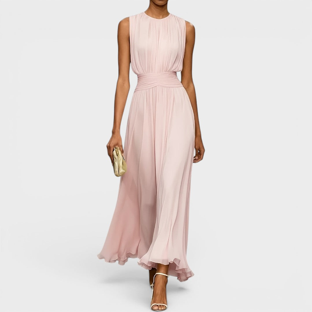 Evadne - Premium drapiertes Midikleid