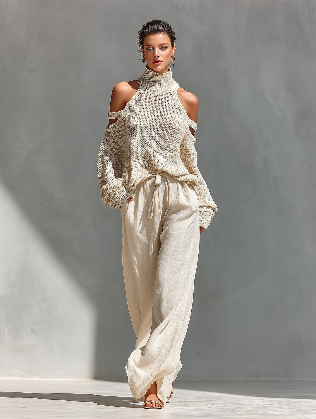Diorelle - Stricktop und locker geschnittenes Set