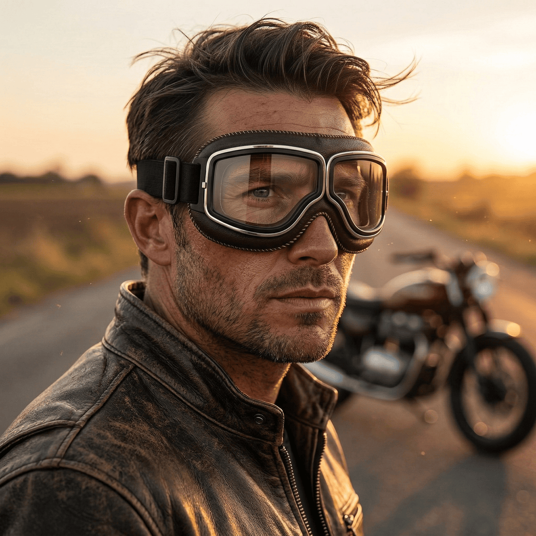 Alaric - Vintage-Motorradbrille