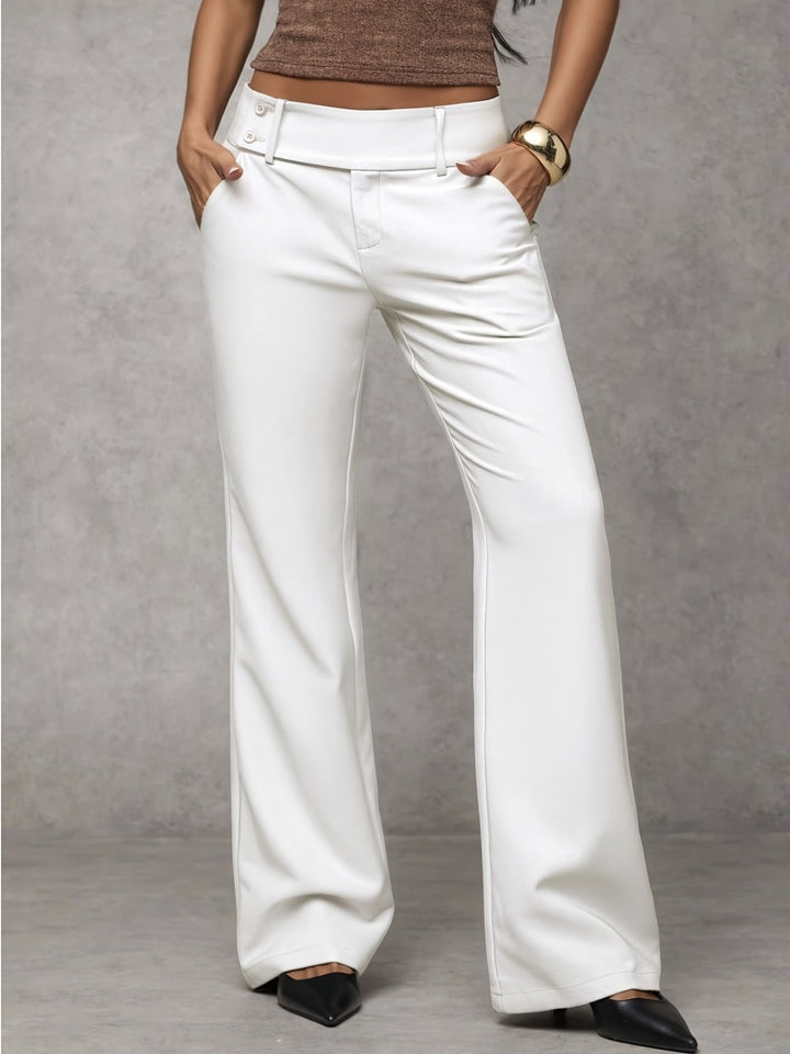 Venetia - Hochtaillierte, luftige Wide-Leg-Hose