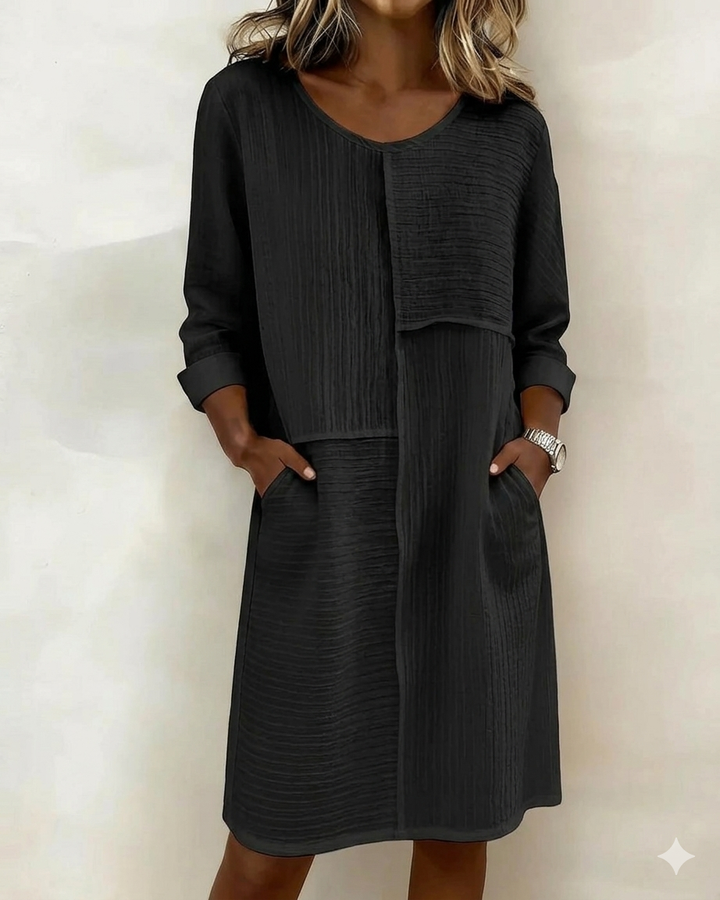Taryn - Langarm-Shiftkleid mit Softtouch