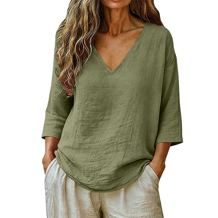 Rhianna - Elegante Bluse mit V-Ausschnitt