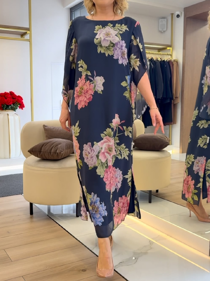 Halle - Lockeres, florales Maxikleid