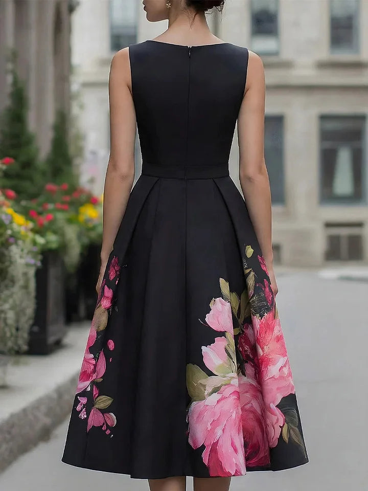 Xavia - Elegantes Midikleid mit floralem Muster