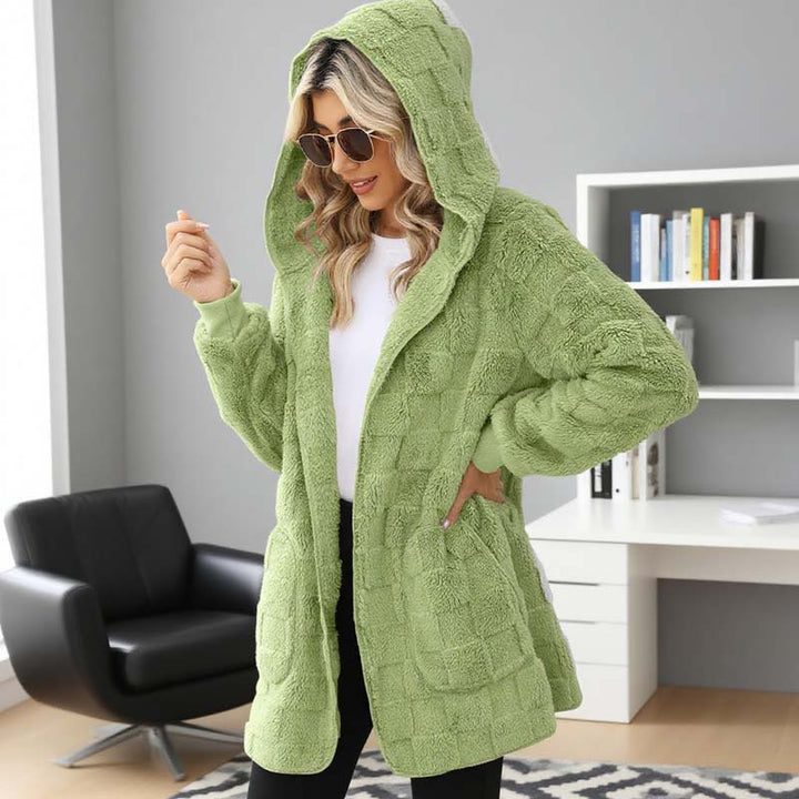 Zinnabelle - Kapuzencardigan mit Plüschstruktur