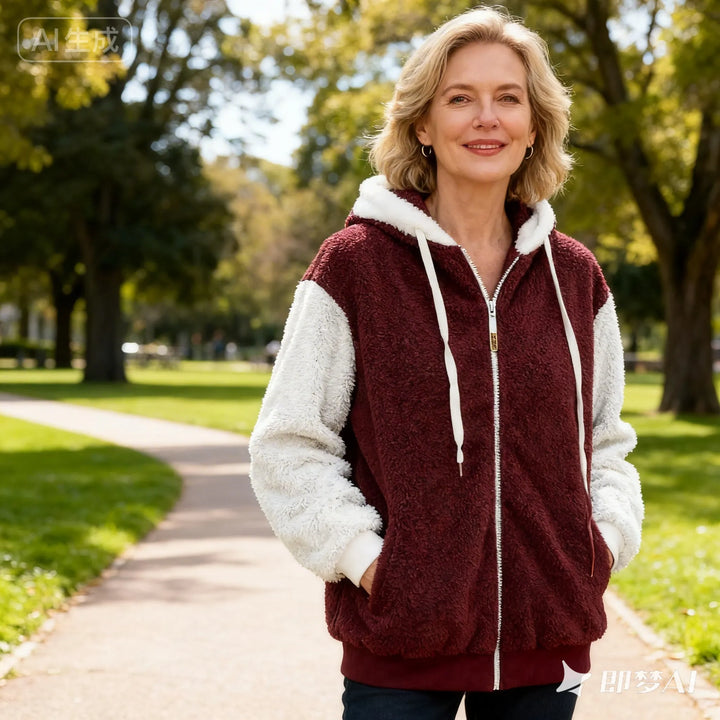 Alvenique - Soft-Touch-Kapuzenjacke mit Reißverschluss