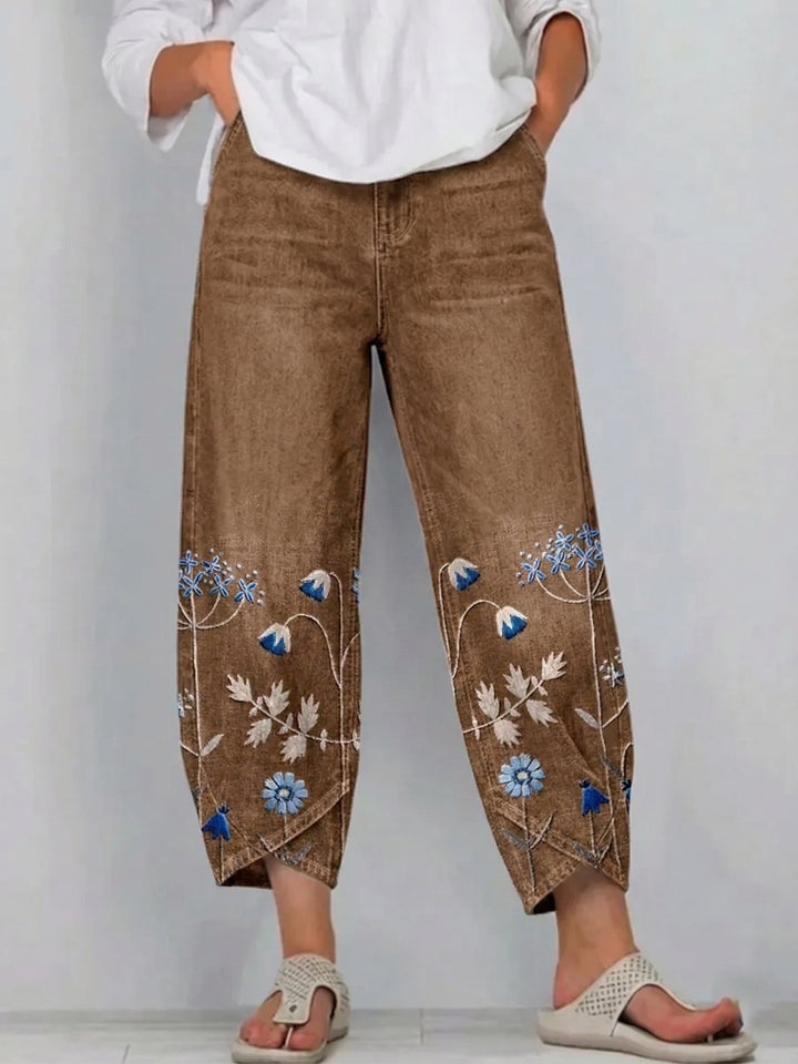 Giada - Bedruckte Relaxed-Fit-Jeans