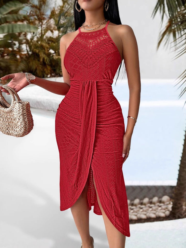 Danica - Neckholder-Spitzenkleid
