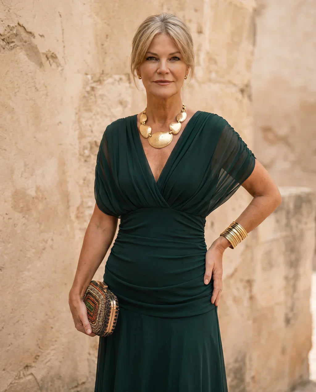 Samantha - Elegantes drapiertes Kleid