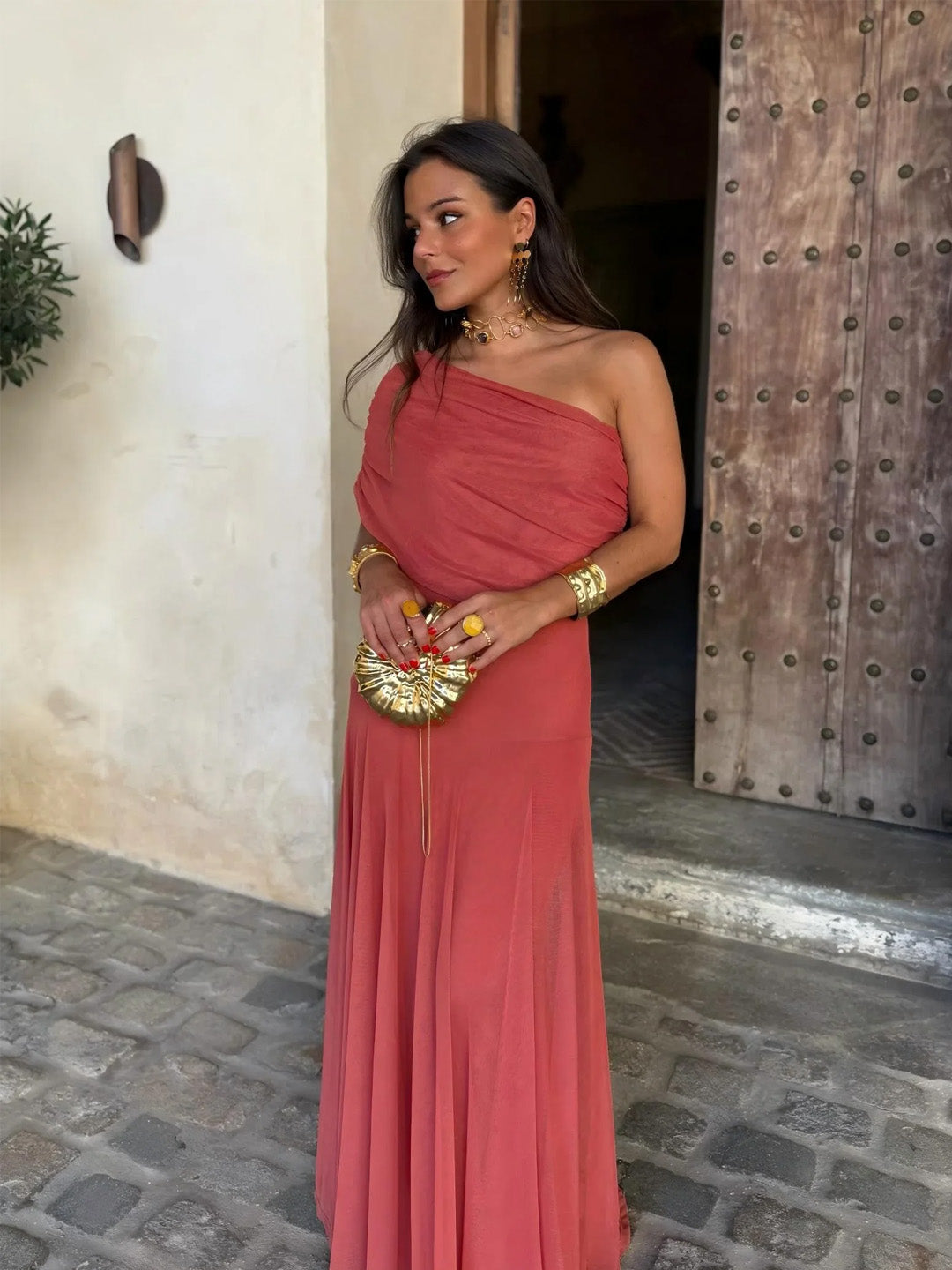 Briallen - Schulterfreies Softtouch-Kleid
