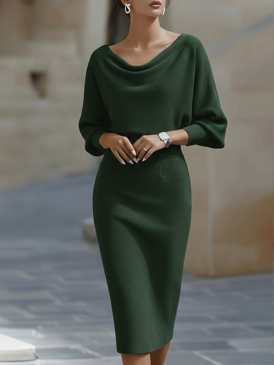 Avalon - Softtouch-Midikleid mit Fledermausärmeln
