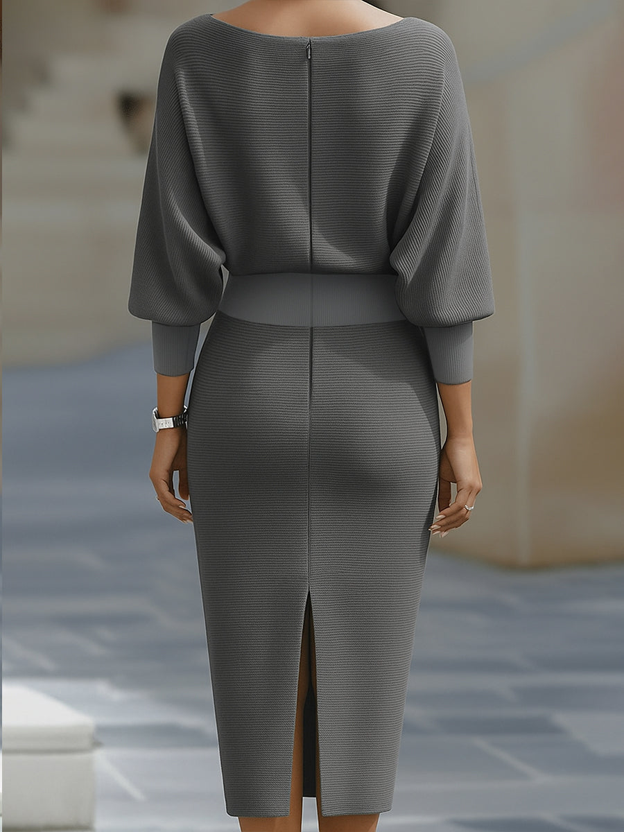 Avalon - Softtouch-Midikleid mit Fledermausärmeln