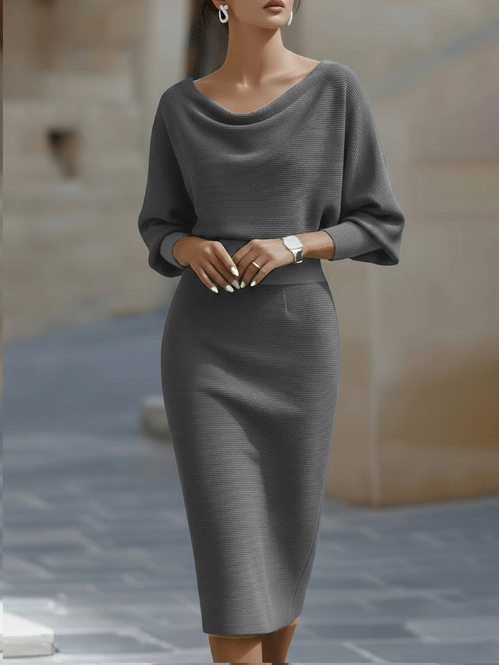 Avalon - Softtouch-Midikleid mit Fledermausärmeln