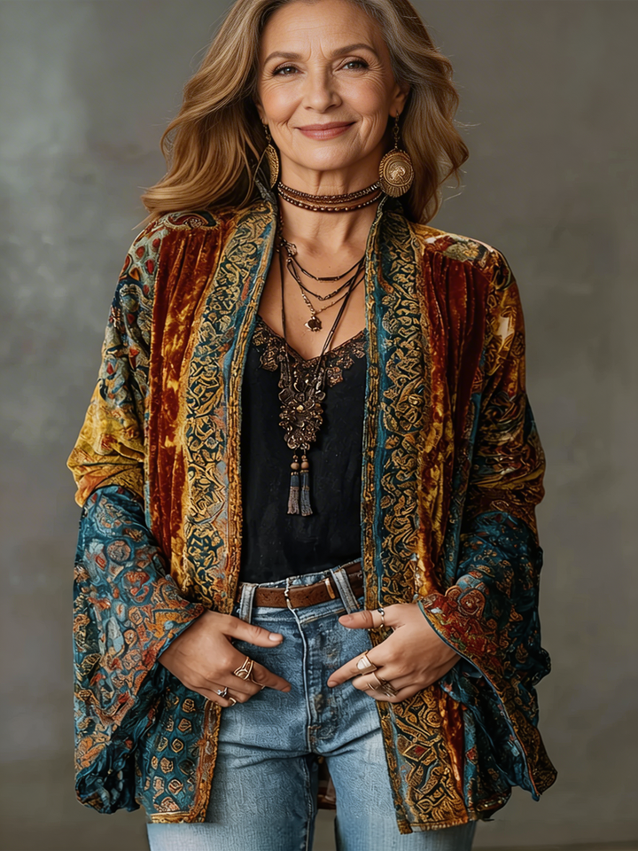 Sylvette - texturierte Boho-Jacke