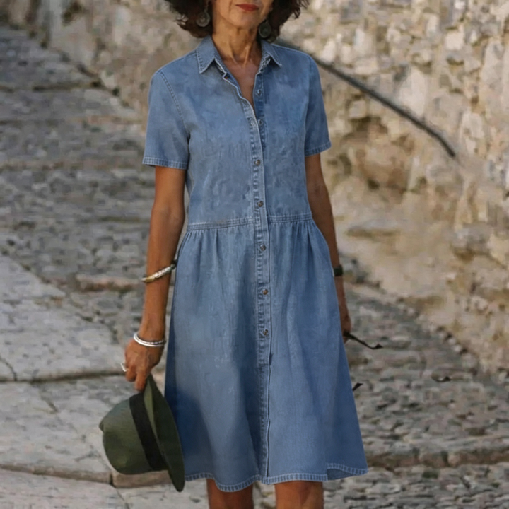 Brenna - Leichtes, drapiertes Kleid