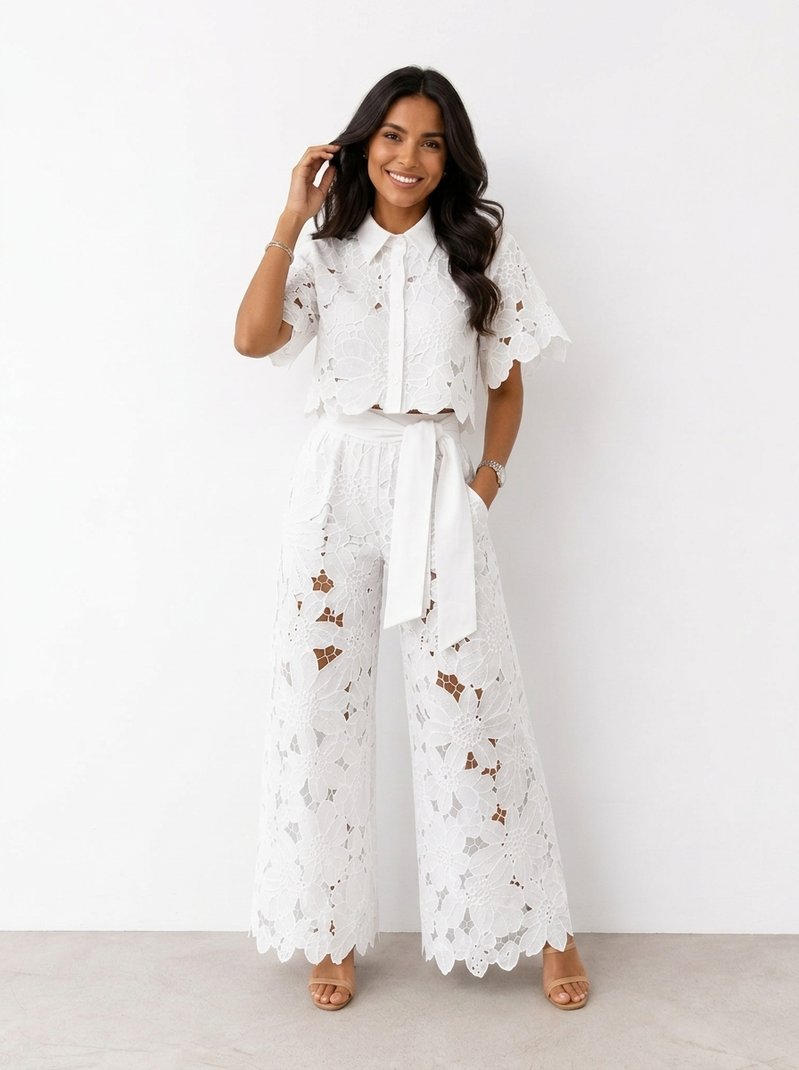 Avalina - Zweiteiler aus Bluse und Hose mit weicher Haptik