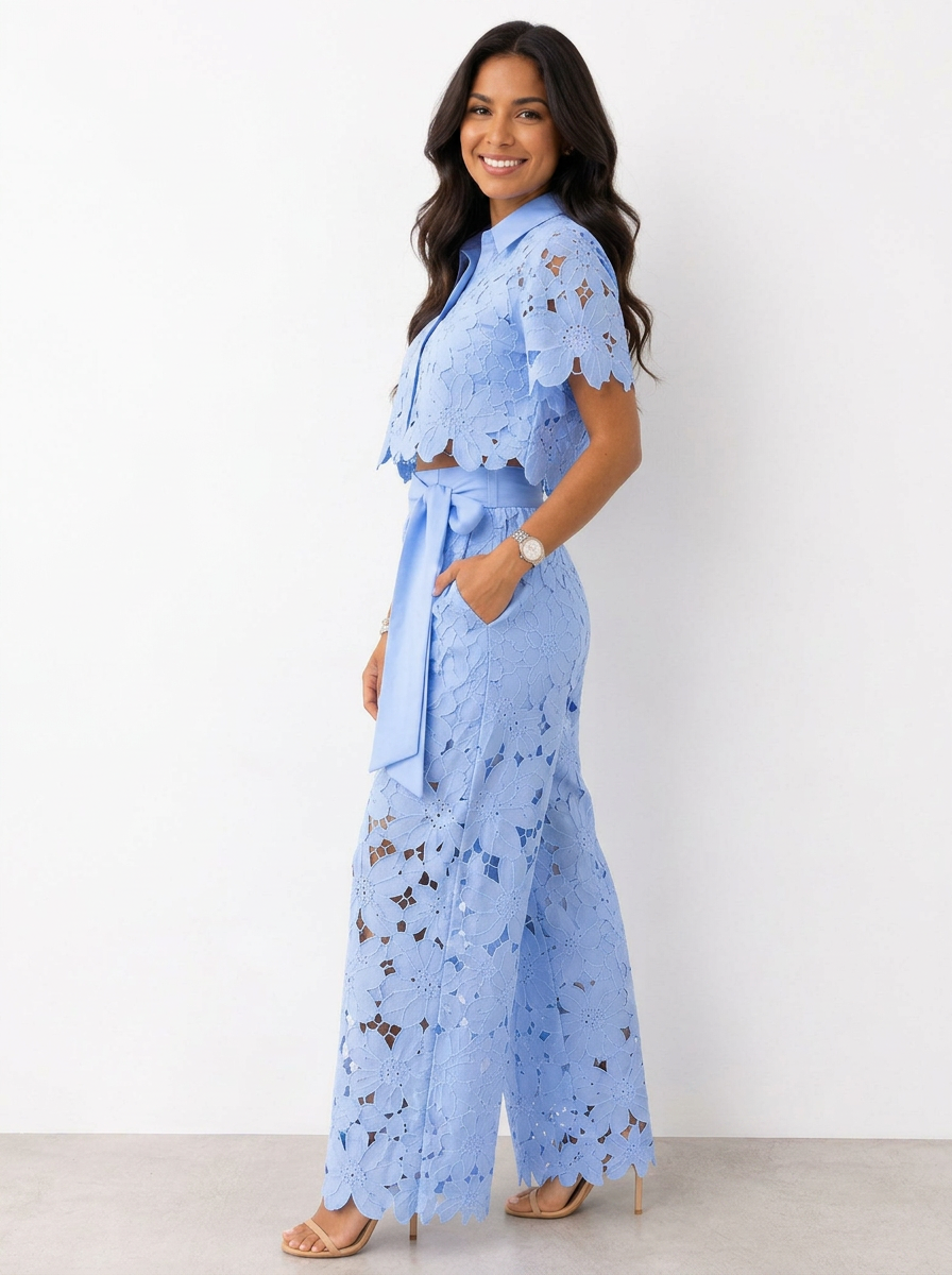 Avalina - Zweiteiler aus Bluse und Hose mit weicher Haptik