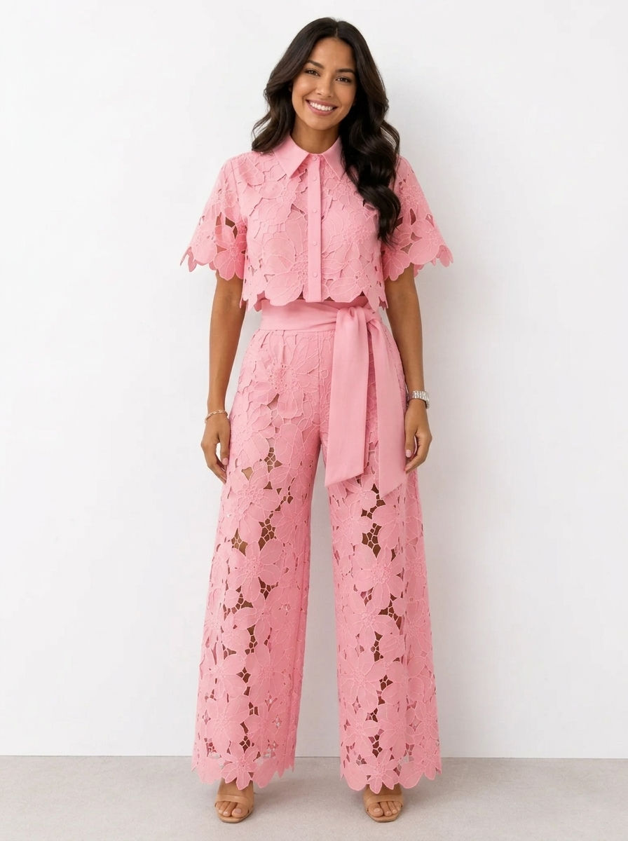 Avalina - Zweiteiler aus Bluse und Hose mit weicher Haptik