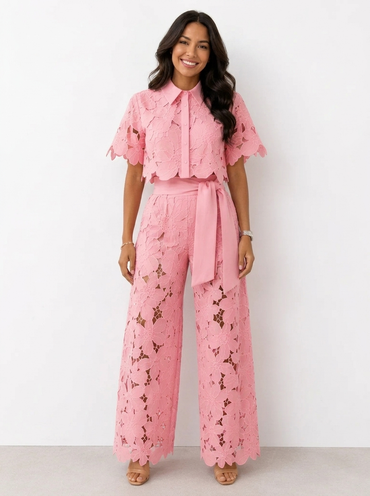 Avalina - Zweiteiler aus Bluse und Hose mit weicher Haptik
