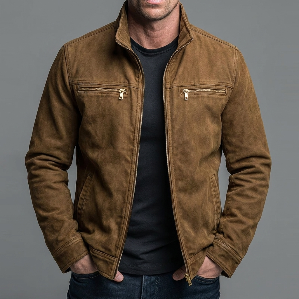 Brody - Superweiche Reißverschlussjacke in Vintage-Waschung