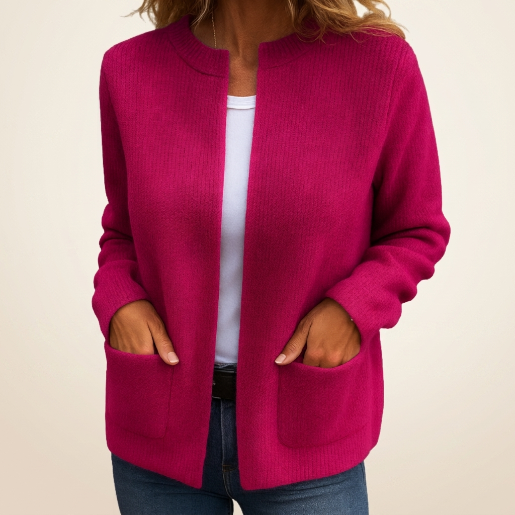 Avenelle - Locker geschnittene Strickjacke mit Taschen