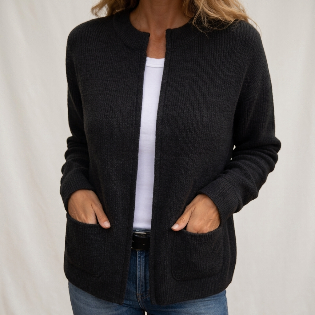 Avenelle - Locker geschnittene Strickjacke mit Taschen