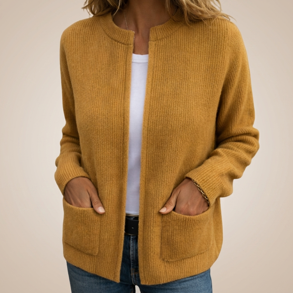 Avenelle - Locker geschnittene Strickjacke mit Taschen