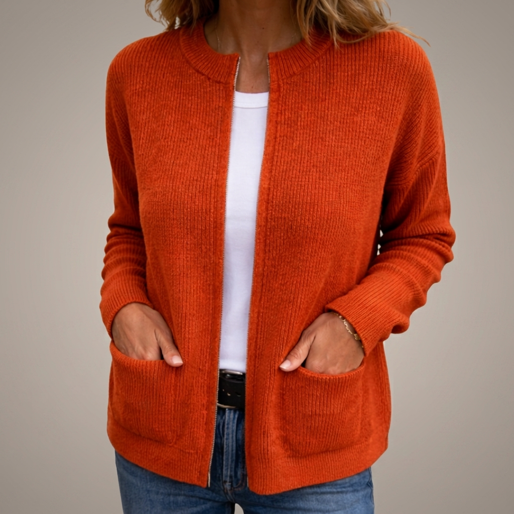 Avenelle - Locker geschnittene Strickjacke mit Taschen