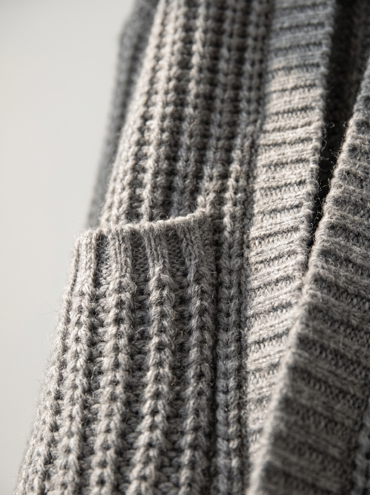 Rosalienne - Lang geschnittener Soft-Touch-Cardigan