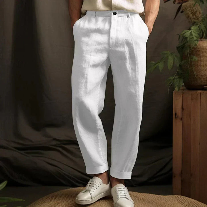 Yorick - atmungsaktive Leinenhose mit Kordelzug