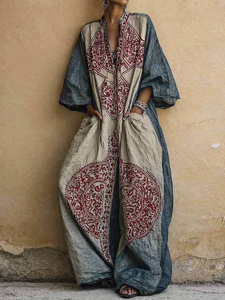 Melantha - Vintage-Print-Jumpsuit mit Soft-Touch