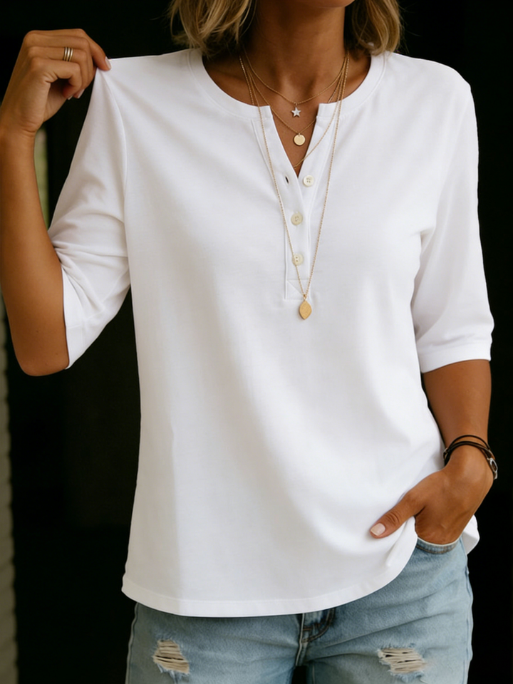 Brianna - Bluse mit Knopf-Details