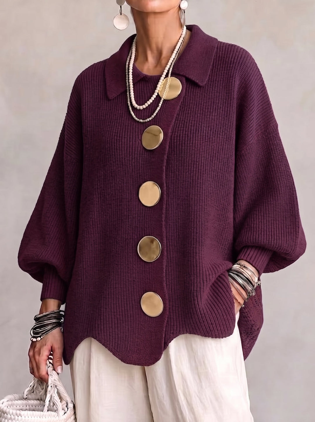 Kaelinae - schwerer Oversize-Cardigan