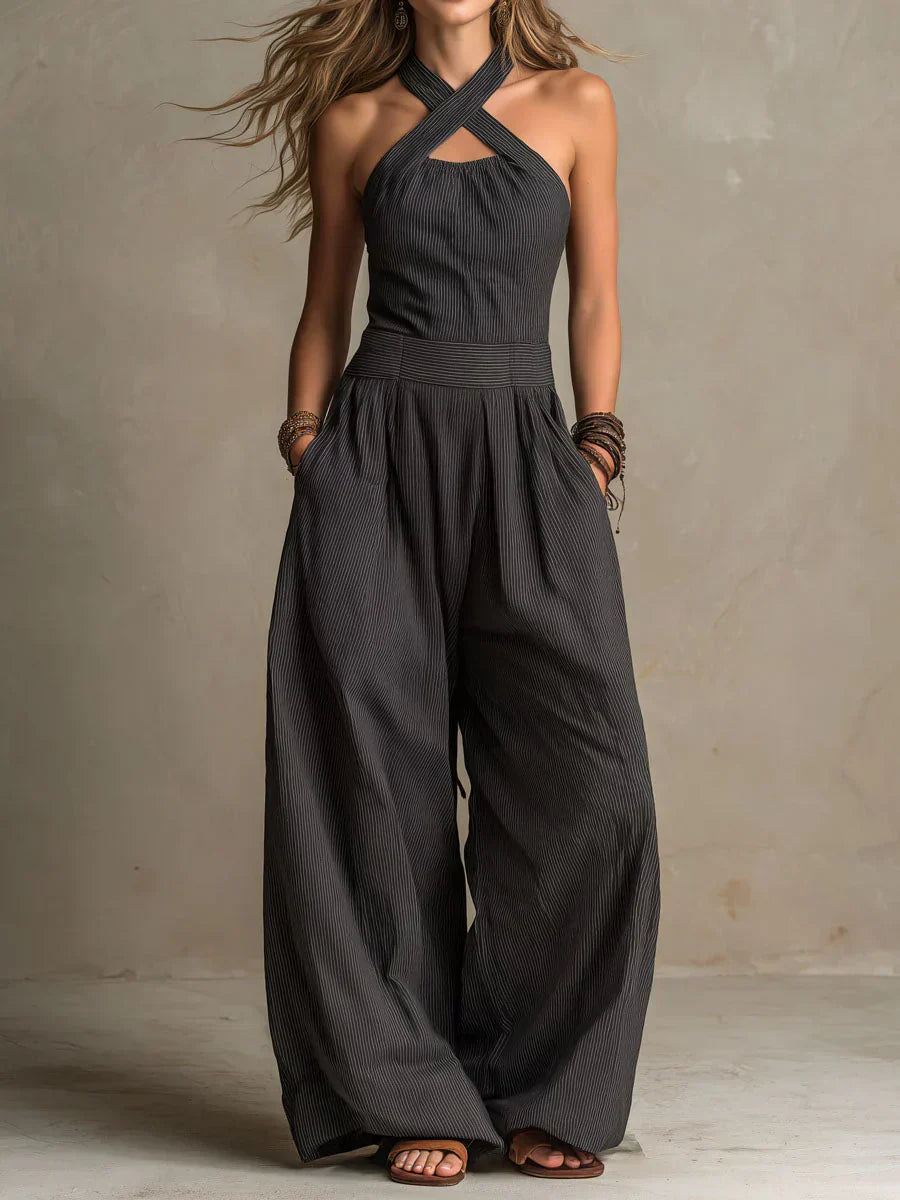 Karissa - Fließender Jumpsuit mit weitem Bein