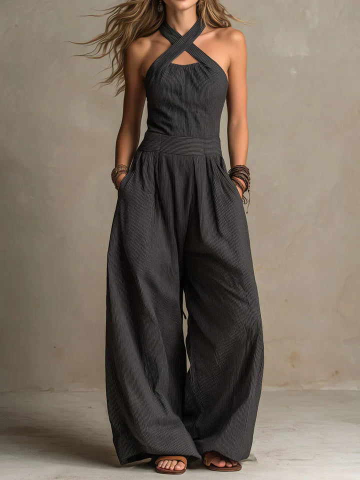 Karissa - Fließender Jumpsuit mit weitem Bein