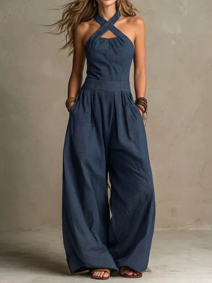Karissa - Fließender Jumpsuit mit weitem Bein