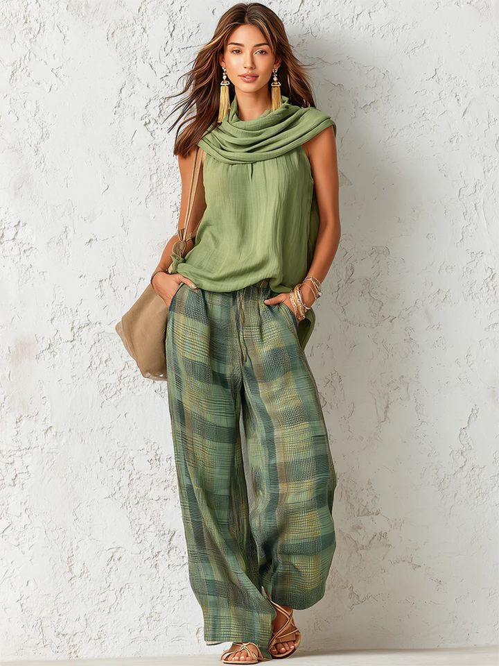 Beatrice - Set aus leichter Bluse und weiter Hose