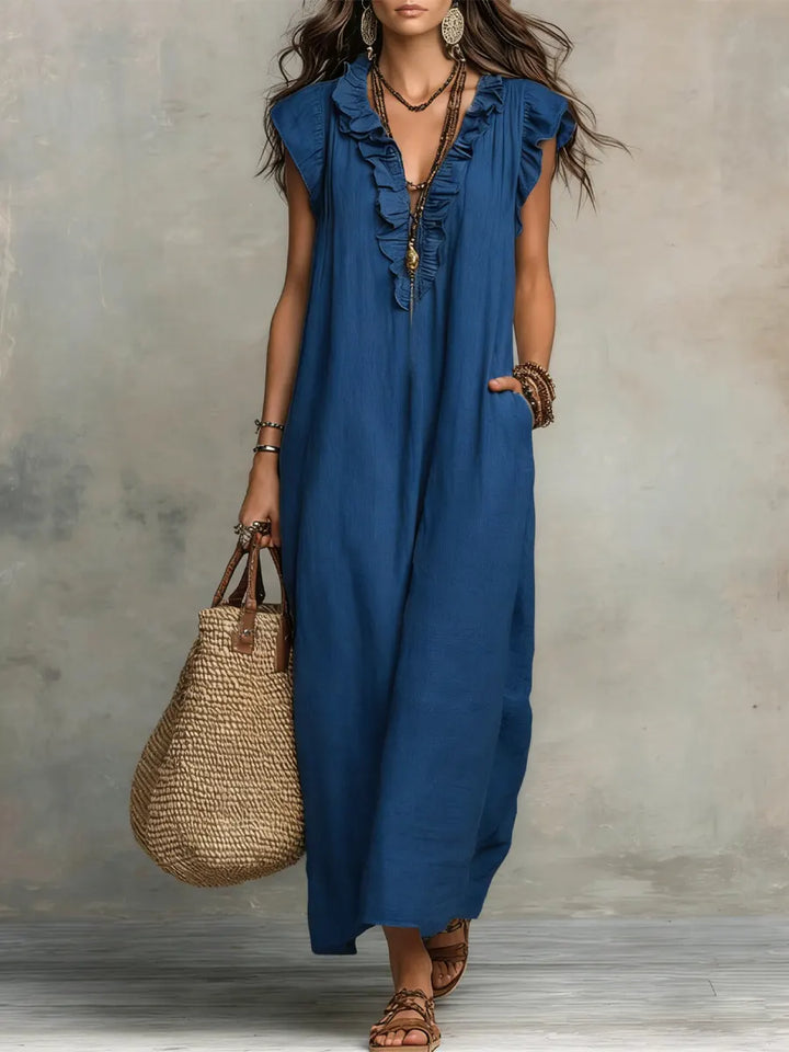 Ivara - Premium-Leinen-Maxikleid